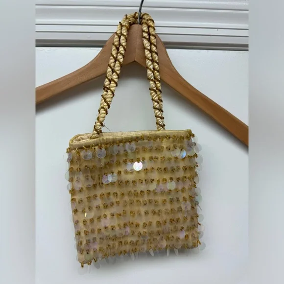 Vintage Paris Blues Sequin Handbag - Picture 3 of 6